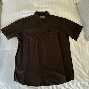 DIXXON Short Sleeve Button Up Large OG